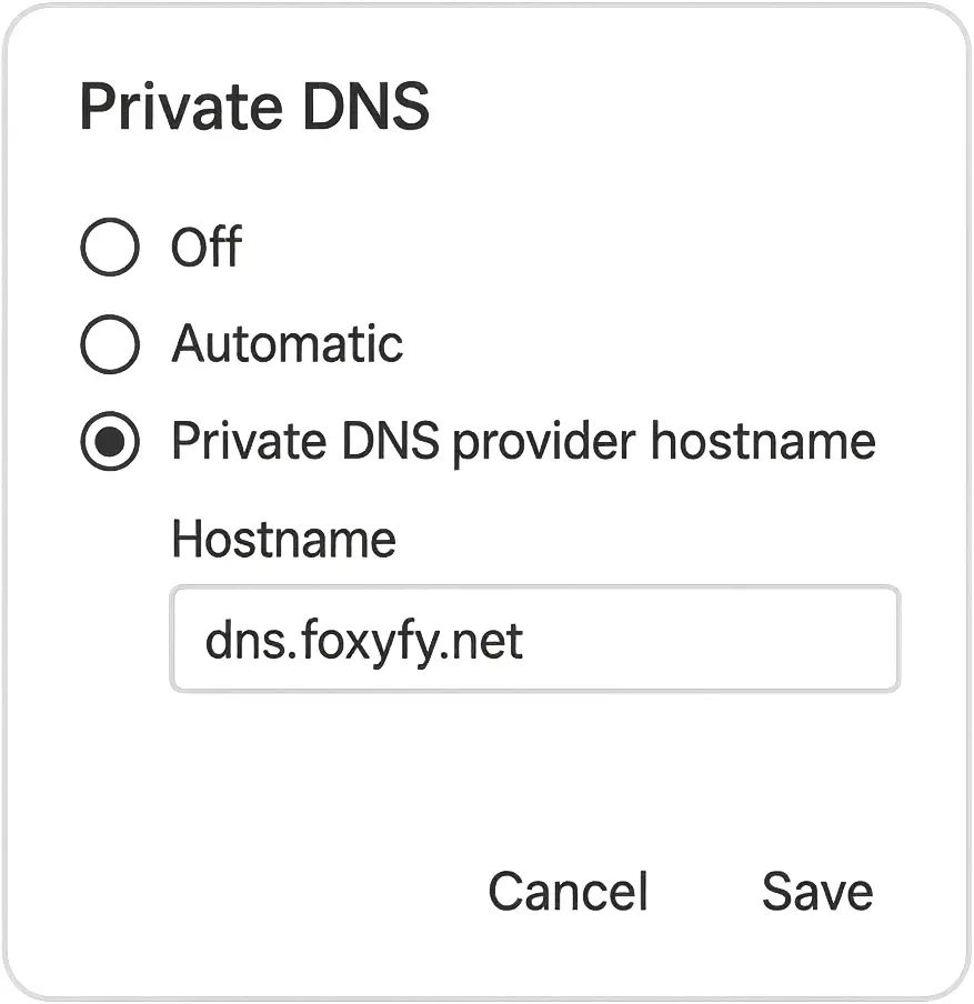 FFD DoT setting