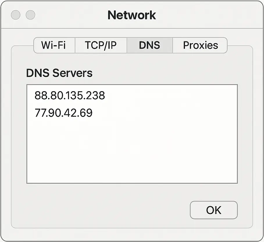 FFD network settings
